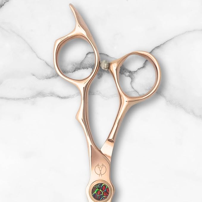 6 Inch Gold Hair Cutting Shears - 440C Stainless Steel With Gold Titanium Finish - Designed for Professional Users (Set of Hair Shears)