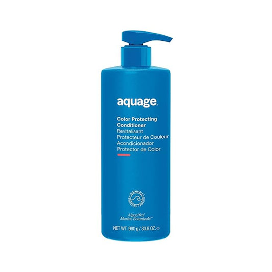 Aquage Color Protecting Conditioner, Deep-Penetrating Moisturizer Seals in Haircolor, Infused with Nutrient-Rich Sea Botanicals, Restores Hair and Adds Shine, 33.8 oz.