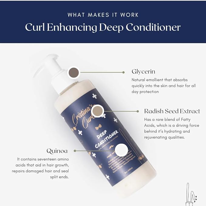 Cristina's Curls Curl Deep Conditioner For Kids – Moisture And Slip To Detangle And Soften