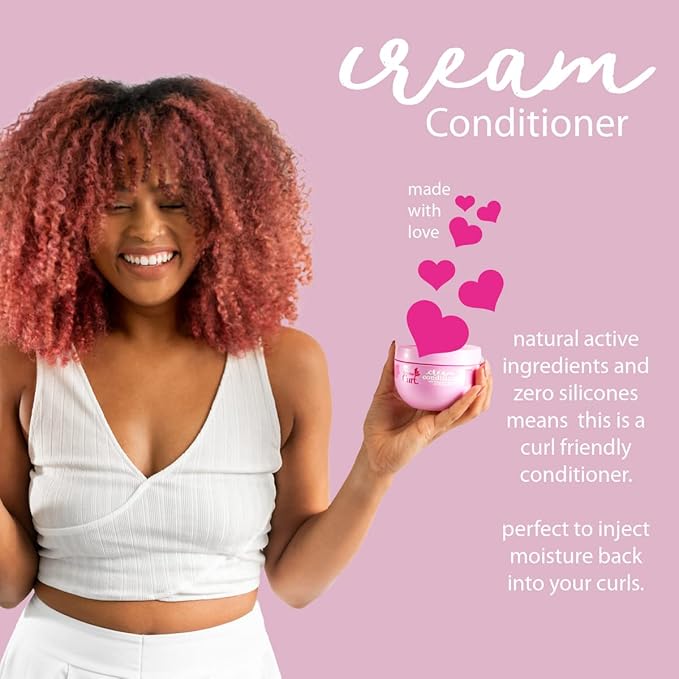 Kozma Curl Cream Conditioner, 10.14 fl oz 300ml, Silicone Free, Sulfate Free, Curly Hair Conditioner, For all Curl Types, hydrating, moisturizing, Curly Hair Products, Organic, Anti Frizzy