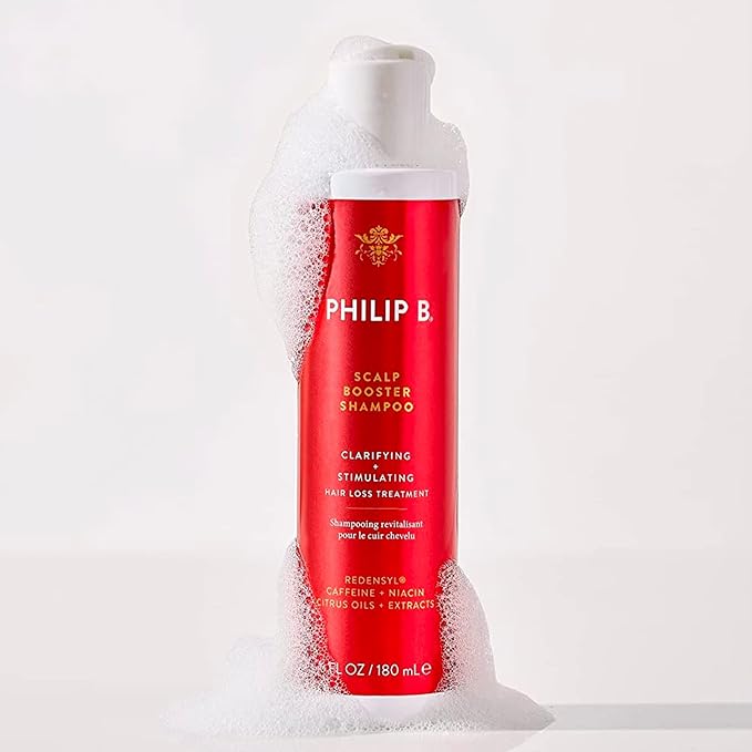 PHILIP B Scalp Booster Shampoo, 6 fl. oz. (180 ml) - Clarifying Shampoo Stimulates Scalp for Thicker, Denser Looking Hair