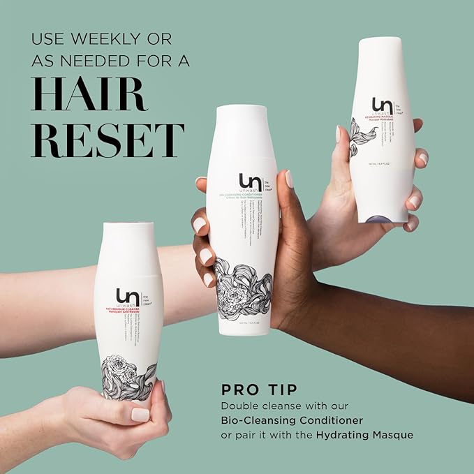 Unwash Anti Residue Hair Cleanser: Gentle pH Balanced Clarifying Shampoo, Removes Build-up, Moisture Balancing, Hair Detox