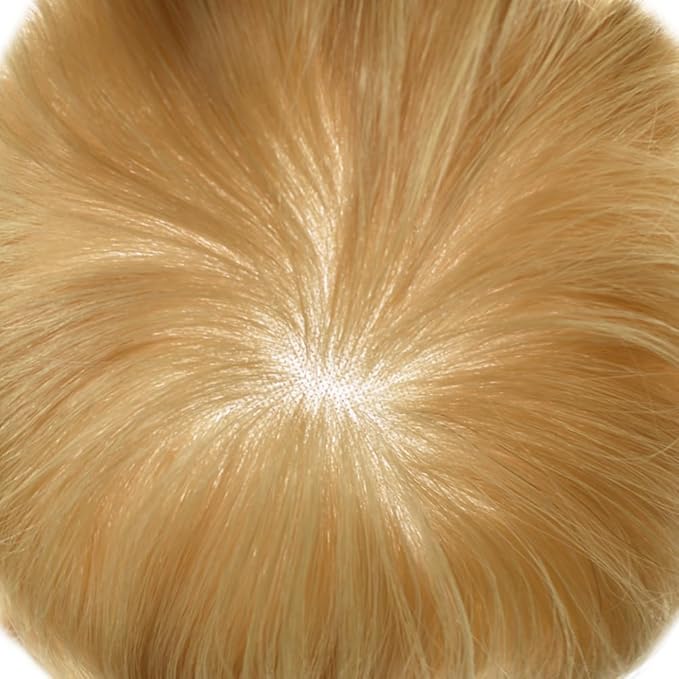 Toupee For Men Real Human Hair System Full Swiss Lace Mens Toupee Lace Hair Piece For Men Hair System Bleached Knots 8x10 120% Medium light density 22R#