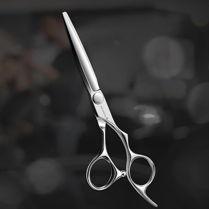 AOLANDUO Professional Hair Cutting Scissors - VG10 Steel Barber Shears, Ergonomic Handle - 1 Count, 6 in
