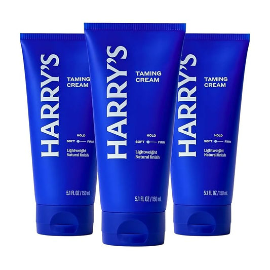 Harry's Hair Taming Cream, Lightweight Hair Styling Cream with Natural Finish, 5.1 Fl Oz, 3 Pack