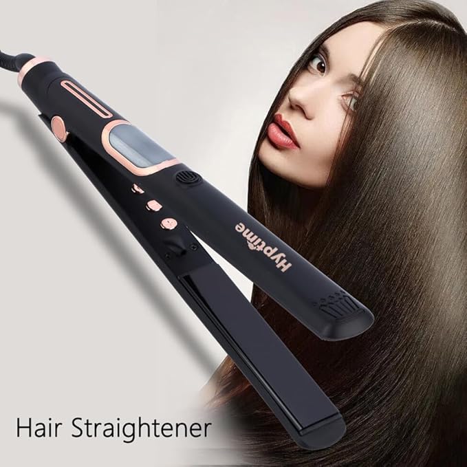 Wide Flat Iron Titanium Straightener Digital Display to Accurately Control Temperature, 2 Inch for Thick & Curly Hairs Professional, Dual Voltage 500°F Fast Heating for Black Hair Friendly