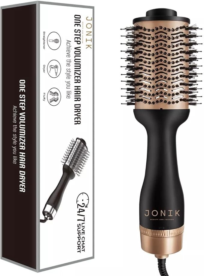 One-Step Professional Hair Dryer Brush, Volumizer, Straightener and Curler by JONIK Beauty and Fashion!