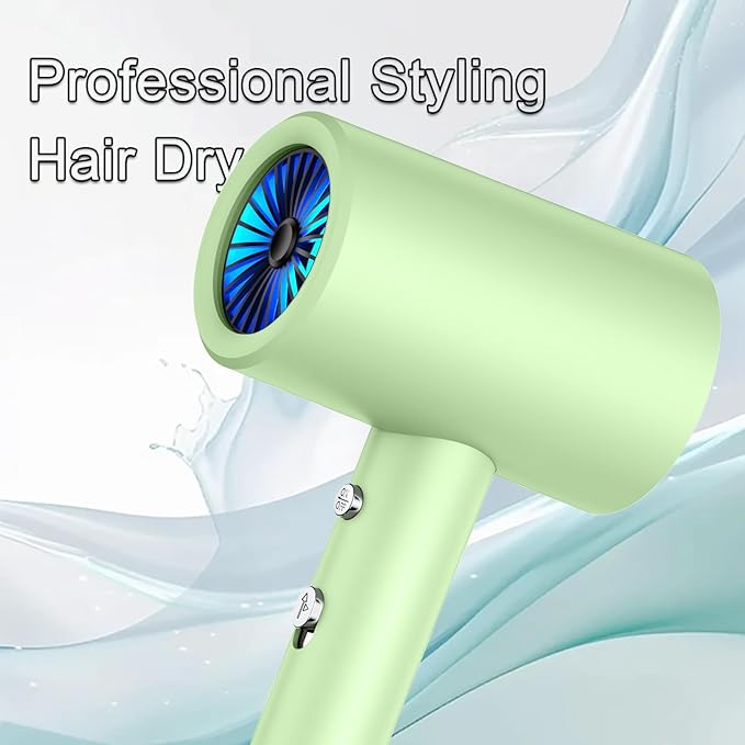 110V Hotel Wall Mounted Hair Dryer for Bathroom（with Night Light） Professional Styling HairDryer for Salon【Blue Light Negative Ions】 Fast Drying Restroom Blow Dryer，Matte Texture - Roland Purple