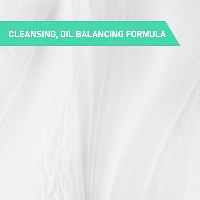 CeraVe Oil Control Balancing Shampoo, Clarifying Shampoo With Ceramides & Hyaluronic Acid, Removes Oil and Leaves Hair Feeling Hydrated, For All Hair & Scalp Types, Sulfate Free & Color Safe, 12 oz