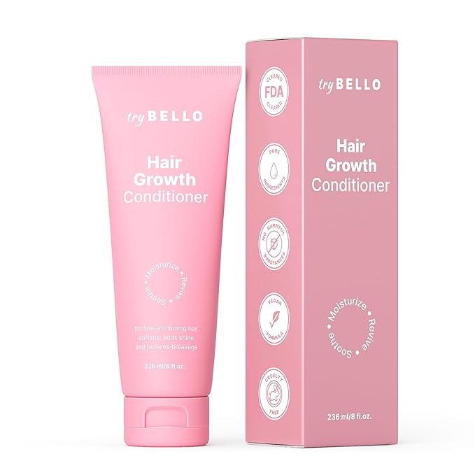 Trybello Hair Growth Conditioner | Deep Moisture & Repair for Dry, Damaged and Color Treated Hair | Aloe Vera, Turmeric & Urucum Extract | Vegan, Sulfate Free, Non-Toxic Hydrating Conditioner