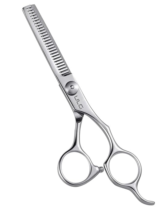 ULG Hair Thinning Scissors, Thinning Shear for Hair Cutting 6.5 inch Right-Hand Barber Scissors Salon Texturizing Shears Made of Japanese Stainless Steel, Silver
