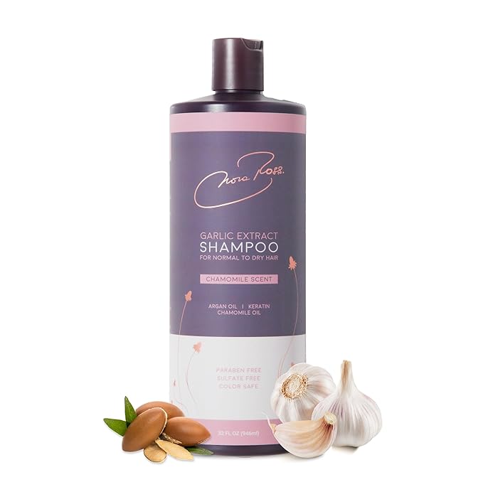Nora Ross Garlic Extract Daily Oil Control Clarifying Shampoo with Aloe Vera, Argan Oil & Chamomile Scent – Deep Cleansing Hair & Scalp Care – Sulfate Free, Color Safe Formula for Women and Men – 32oz