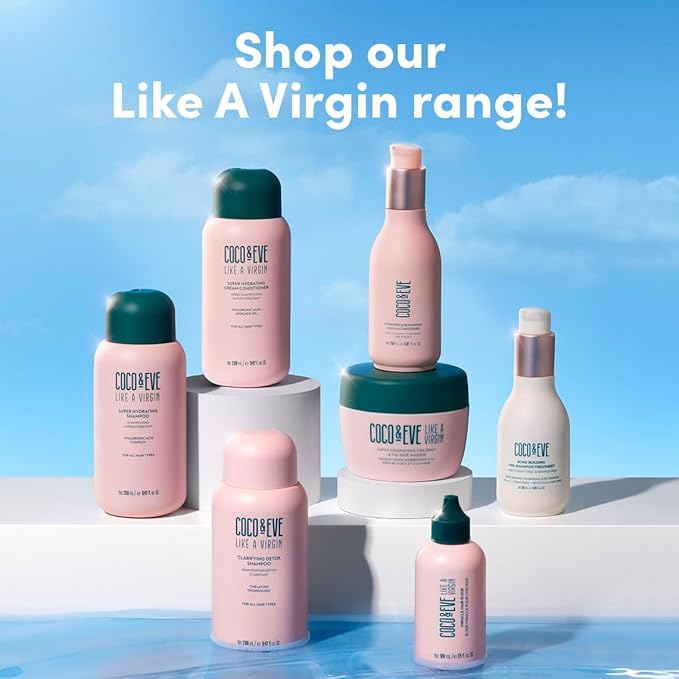 Coco & Eve Miracle Hair Elixir. Coconut Oil with Hyaluronic Acid Leave in Conditioner.Treatment for Dry Damaged Hair | Frizz control. Protects from Heat Styling