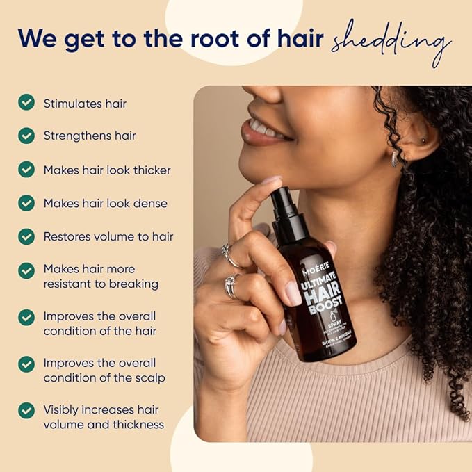 Moerie Ultimate Hair Boost Spray Designed to Strengthen & Restore Scalp Health - 100% Natural Hair Serum with over 100 Minerals, Vitamins & Amino acids - Fresh Scent - Triple Set