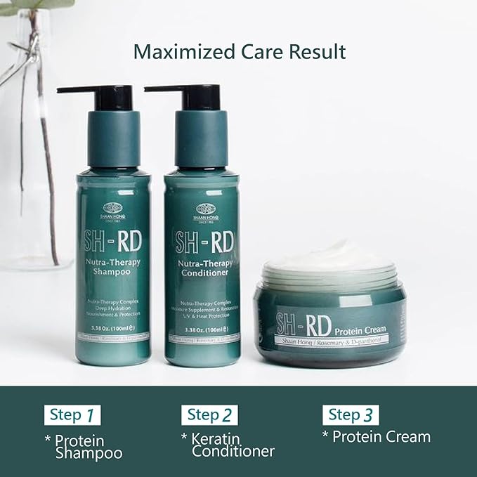 SH-RD Protein Cream for Dry Damaged Hair | Leave-In Protein Hair Treatment to Restore, Revitalize, and Repair Split Ends | Conditioning Haircare Product for All Hair Types - 0.17oz/5ml