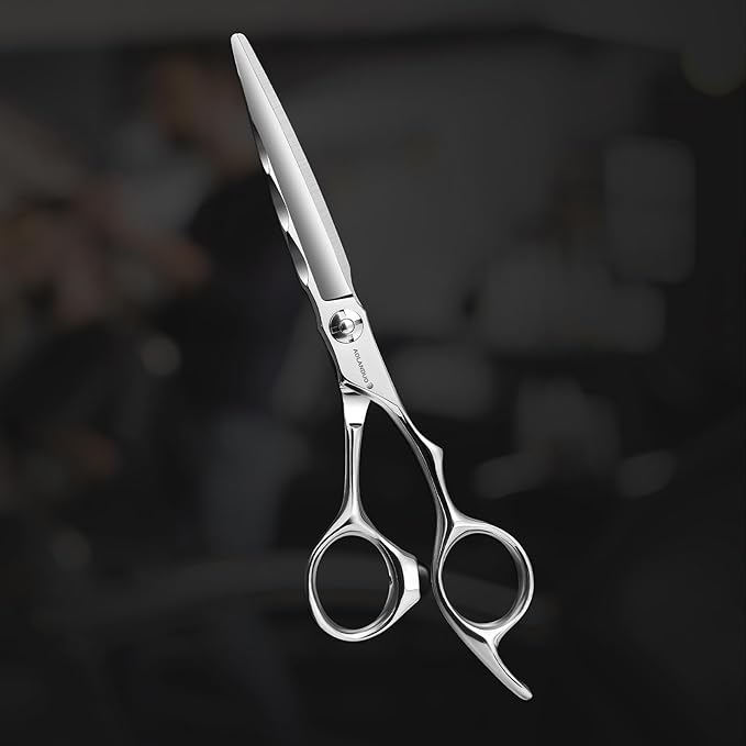 AOLANDUO Professional Shears for Hair Cutting, VG10 Steel Scissors to Cut Hair Professional, Precision Barber & Hair Stylist Shears, Ergonomic, 1 Count, 6.0 Inch
