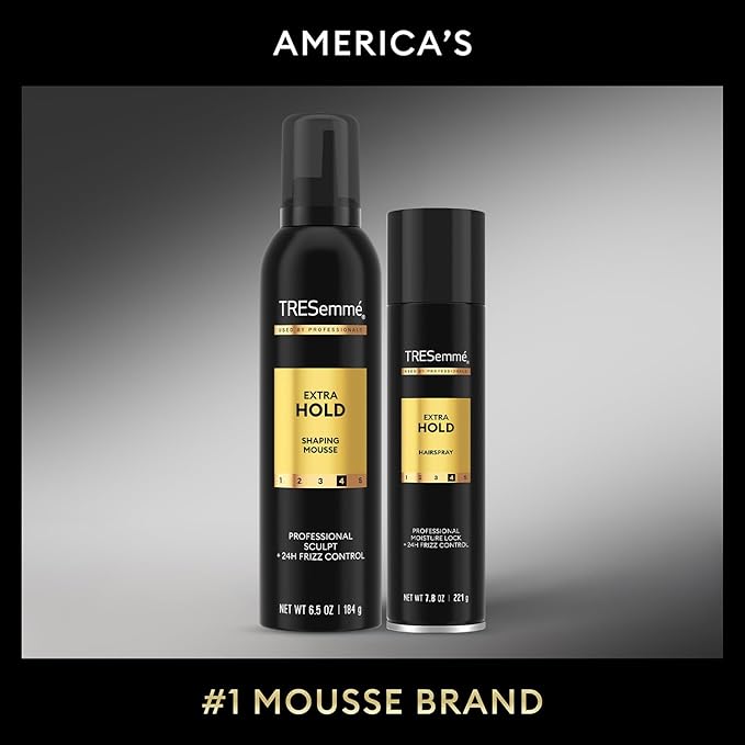 TRESemmé Extra Hold Hairspray & Shaping Mousse Bundle – 24H Touchable Hold & Volume + Frizz Control