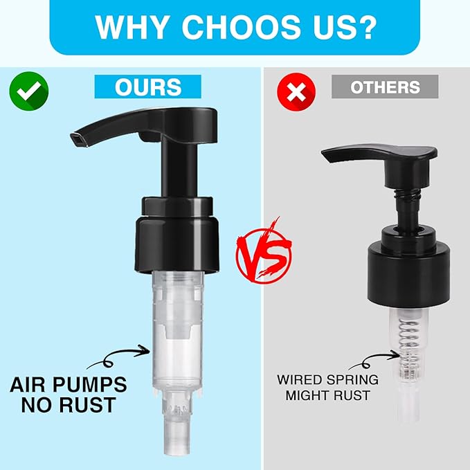 4-Pack Shampoo Pump for Liter 33.8 oz Shampoo and Conditioner, Pump Dispenser Fits Most Salon Brand Bottles with 1.1 inch Wide Opening, White Replacement Pump for Hair Products, Body Wash, Lotion, Gel