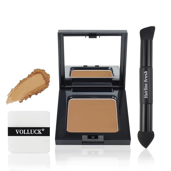 VOLLUCK Root Touch up Powder, Long-lasting Gray Hair Cover up Powder for All Hair Types, Waterproof for Women and Men (Dark-Blonde, 0.42 0unce)