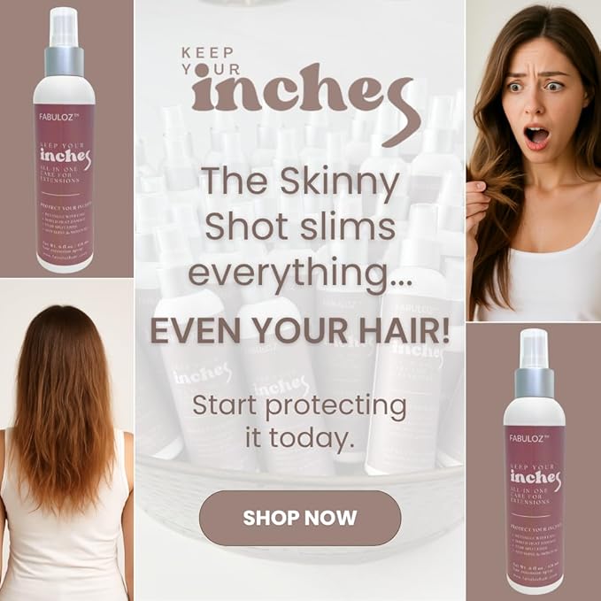 FABULOZ™ Hair Extensions Treatment Spray, Extensions That Feel Like New, Detangler, Leave-In Conditioner, Thermal Protection, Light Style Hold, Seal and Prevent Split Ends, Great Valentines Day Gift