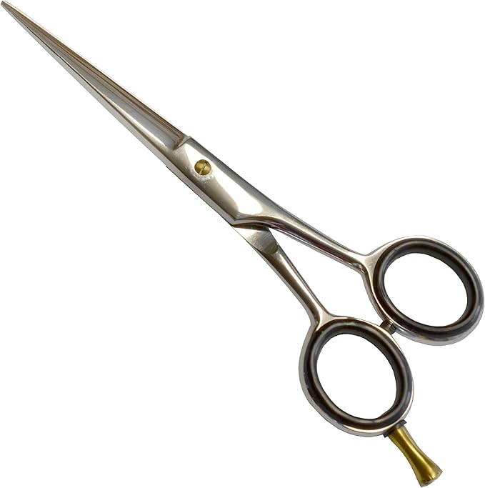 ANDUSTRIAL - Professional Hair Cutting Scissors/Shears For Men/Women/Home/Salon - Premium High Carbon Steel Quality - Smooth And Sharp - 5 Inch, Siver
