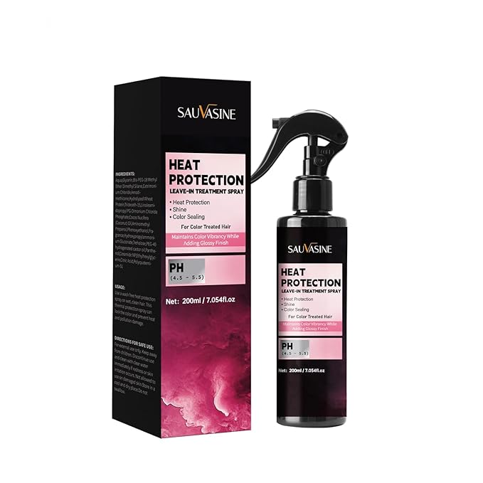 Lanthome Heat Protection Leave-In Treatment Spray Heat Protection 450°F Heat Protect Spray For Damage Repair & Protection from Heat Damage,Color Sealing for Color Treated Hair 200mL/7.054fl.Oz