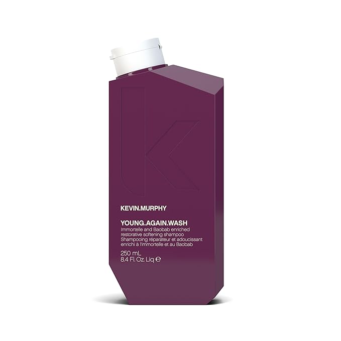 KEVIN.MURPHY YOUNG.AGAIN.WASH - Moisturising Anti-Ageing Shampoo - For Ageing, Damaged & Brittle Hair - Hair Repair - Amino Acids & Lotus Flower Extract - Sulphate & Paraben Free - 250 mL / 8.4 fl oz