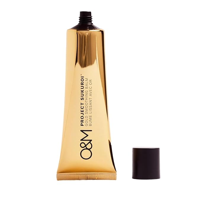 O&M Project Sukuroi Gold Smoothing Hair Balm, Anti Frizz, Flat Iron & Heat Protectant, Hair Styling Cream with Gold Pleasure Oil & Keratin, Australian Natural Ingredients, Cruelty-Free, 3.5oz