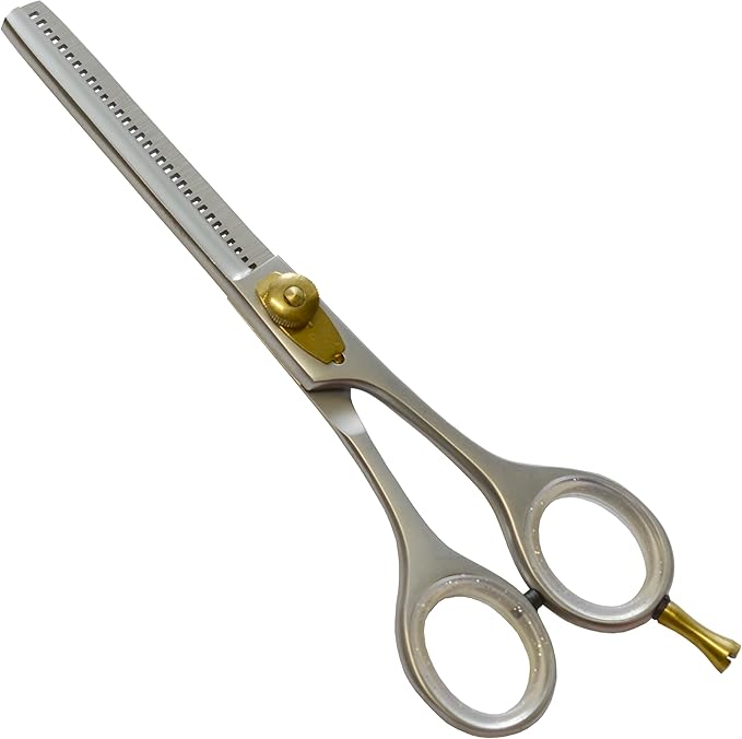 ANDUSTRIAL - Professional Hair Cutting And Thinning Scissors/Shears For Men/Women/Home/Salon - Premium High Carbon Steel Quality - Smooth And Sharp - 6 Inch, Silver