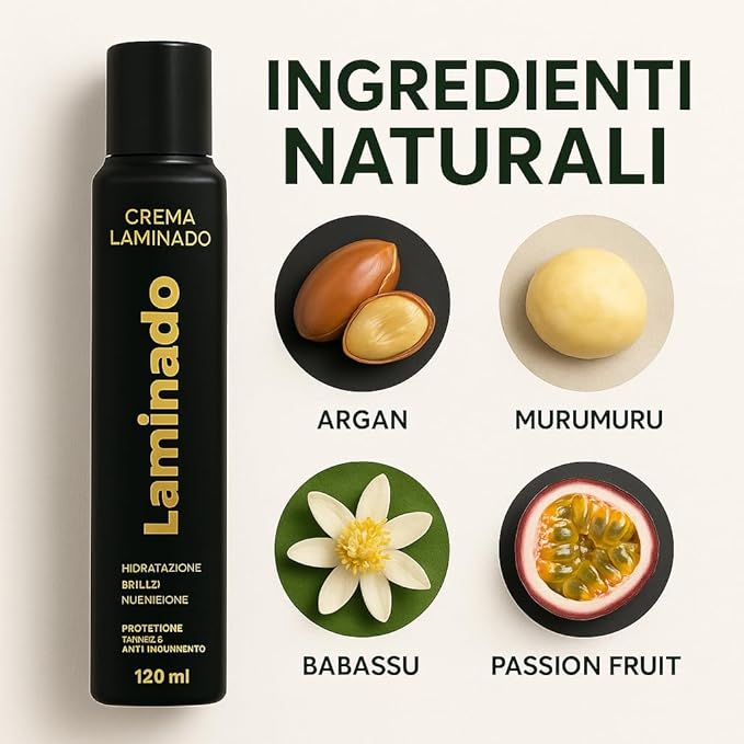 LZ Laminado Hair Cream Lamination – Professional, Formaldehyde‑Free Keratin Treatment – Smooth, Soft & Silky Finish – Heat & Pollution Protection with Natural Oils