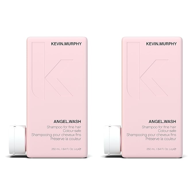 KEVIN.MURPHY ANGEL.WASH - Restorative Shampoo - For Fine Coloured Hair - Colour-Safe Shampoo - With Vitamins & Antioxidants - Sulphate & Paraben Free - 250 ml / 8.4 fl oz (Pack of 2)