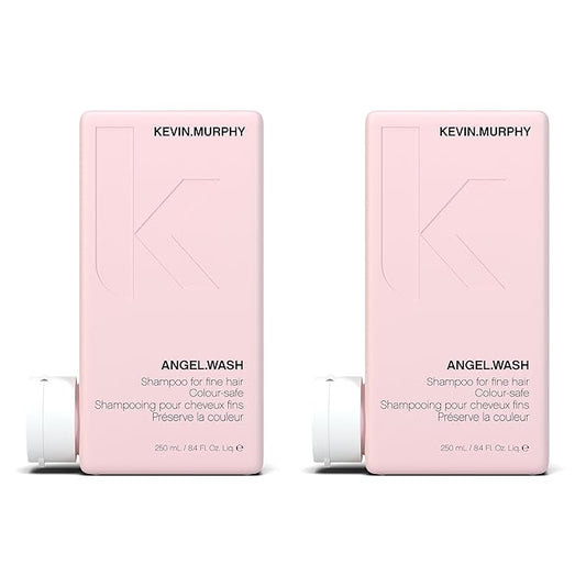 KEVIN.MURPHY ANGEL.WASH - Restorative Shampoo - For Fine Coloured Hair - Colour-Safe Shampoo - With Vitamins & Antioxidants - Sulphate & Paraben Free - 250 ml / 8.4 fl oz (Pack of 2)