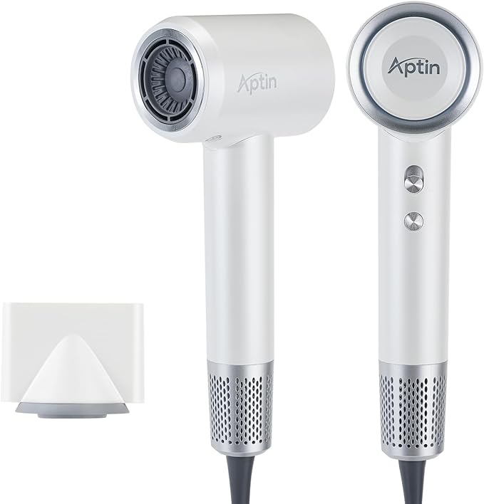 Ionic Hair Dryer, Dual Overheat Protection & Anti-Static Ion Care, High-Speed Wind, Low Noise, 2 Heat & 2 Speed Settings, Durable PA+Glass Fiber Shell, Lightweight with Concentrator Nozzle