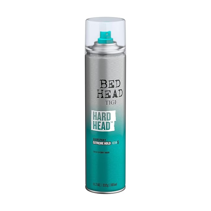 TIGI Hair Spray, Extra Strong Hold, All Hair Types | Bed Head Hard Head | 11.7 oz | 2 Pack | All Day Style