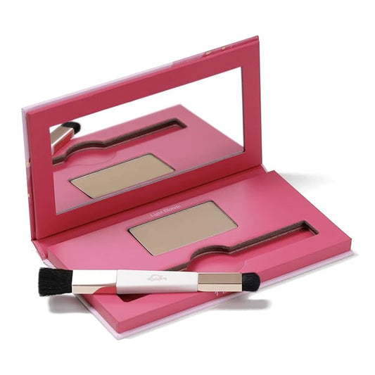 eSalon Root Touch Up + Brow Powder, Conceal & Cover (Light Blonde) - Hairline Powder for Women - Scalp Concealer & Filler for Thinning & Gray Hair Coverage - Creates Thicker & Fuller-Looking Hair