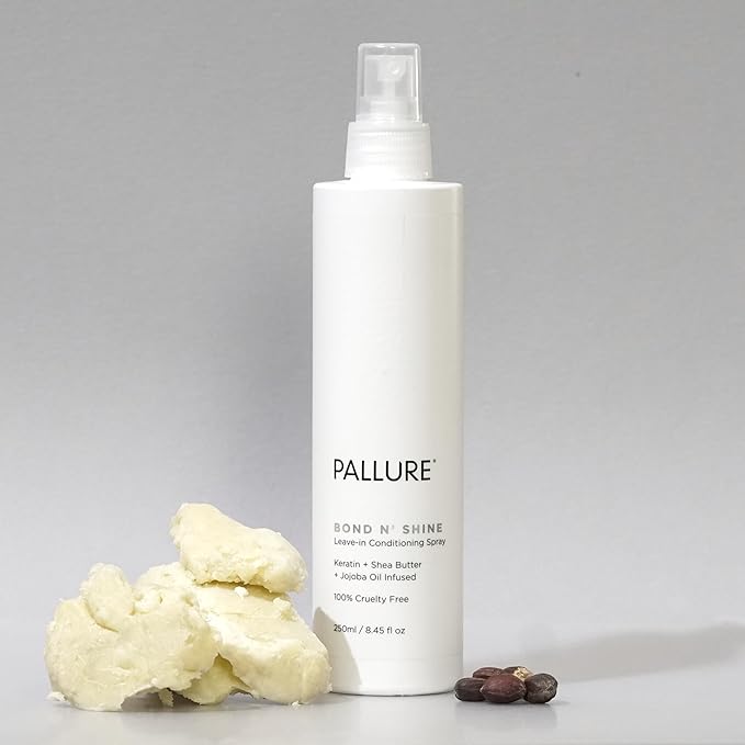 Pallure Bond N' Shine Leave-In Conditioning Heat Protecting Spray To Detangle, Strengthens, Repair Dry, Damaged Frizzy Hair, 250 ml
