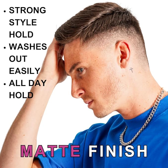 Crazy Bull Hair Play Hard Strong Matte Paste - Volumizing Hair Products - Cruelty-Free Styling Cream with Melon Scent - No Flake Hair Paste - 3.38 oz