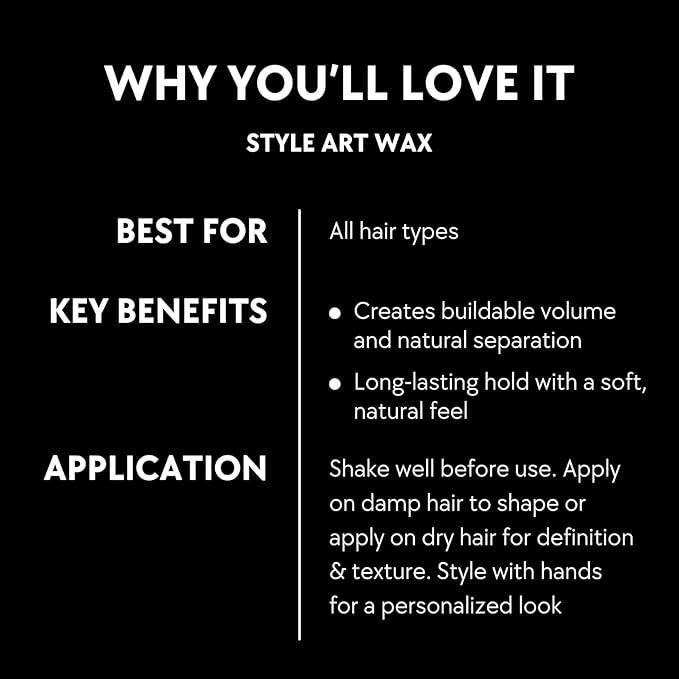 Artègo TOUCH Style Art Wax Spray (5.1 oz) – Defining & Mattifying Spray Wax for Textured, Flexible, Long-Lasting Styles