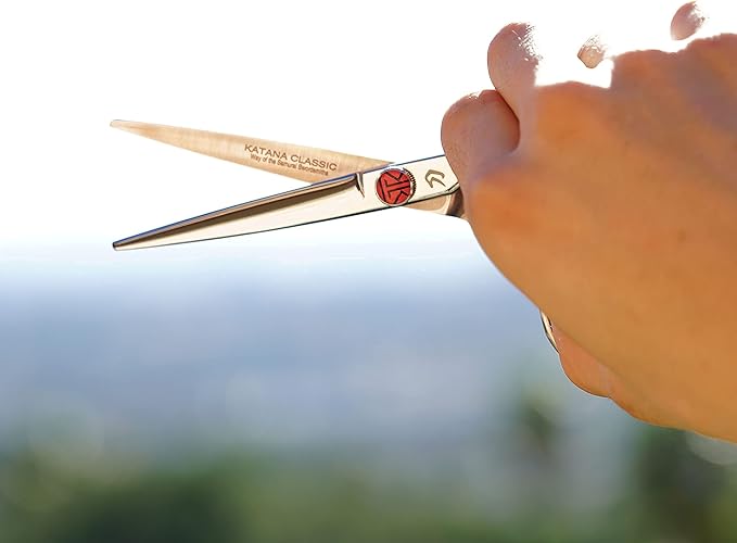Tokko Katana Classic Professional Razor Edge 440C Japanese Stainless Steel Hair Cutting Scissors 6.5" Barber Shears With Adjustment Screw and Leather Case