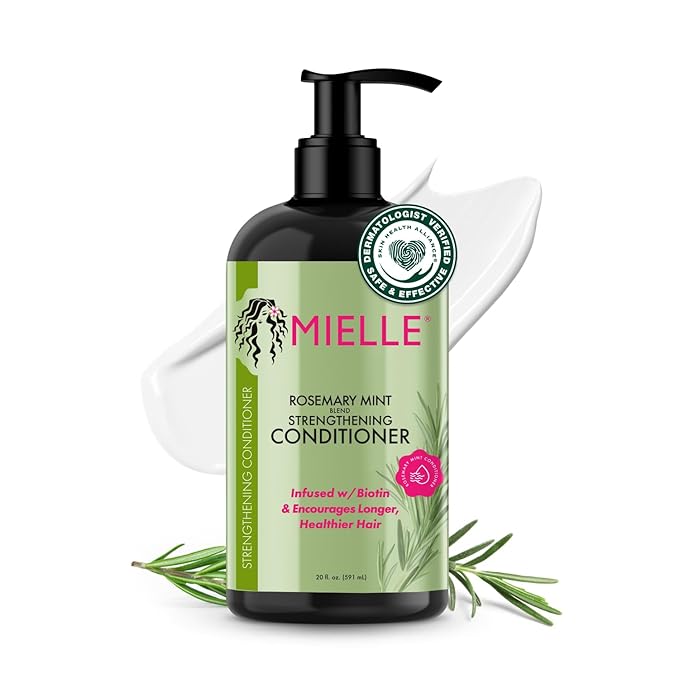 Mielle Organics Rosemary Mint Strengthening Hair Conditioner for Women & Men - Biotin Infused Detangling & Hydrating Conditioner to Increase Manageability & Support Longer, Healthier Strands, 20 oz