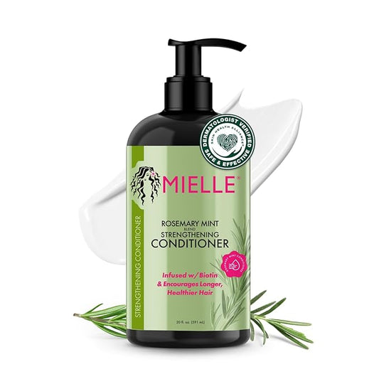Mielle Organics Rosemary Mint Strengthening Hair Conditioner for Women & Men - Biotin Infused Detangling & Hydrating Conditioner to Increase Manageability & Support Longer, Healthier Strands, 20 oz