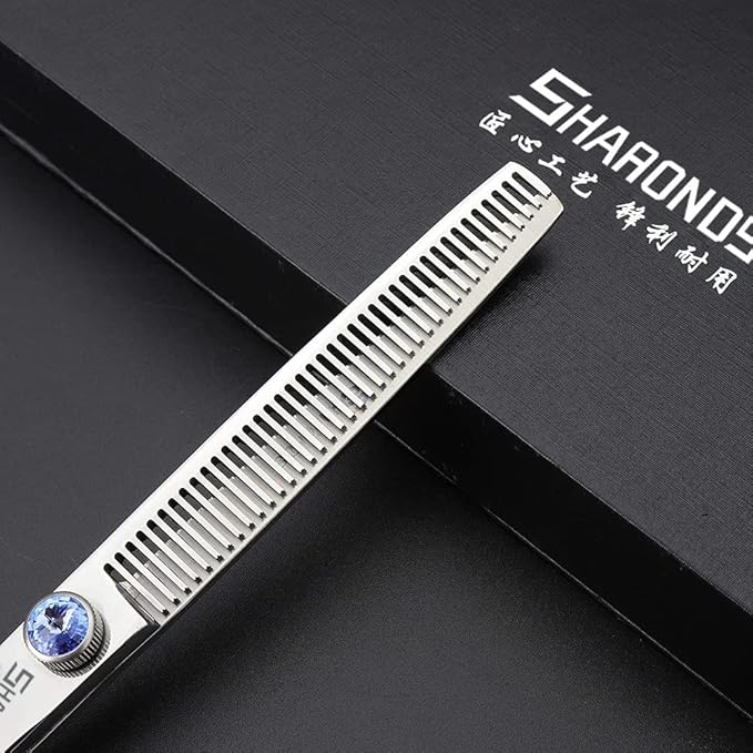 SHARONDS Hair Cutting Scissors Hairdressing Scissors Thinning Scissor Professional Barber Salon Home Shear For Men Women (7-inch 2pc-B)