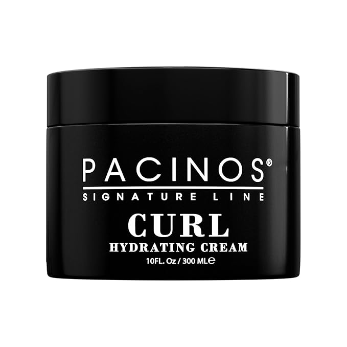 Pacinos Curl Hydrating Cream - Curl Defining and Frizz Control Styling Cream - Salon Quality for Moisture Control - 10 Oz