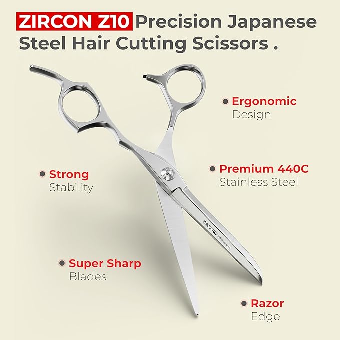 Suvorna 5.5″ Professional Hair Cutting Scissors - Razor Edge Barber Scissors for Hair Cutting - 5.5" Japanese Steel Hair Cutting Shears for Professionals and Homeuse - Hair Shears for Women & Men
