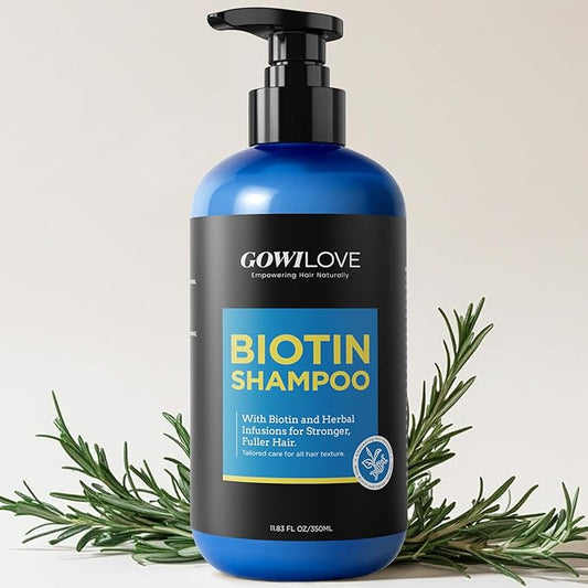 99% Pure Biotin Shampoo for 3X Thicker, Fuller Hair Growth, 80% Less Hair Loss w/Thuja Extract, Batana & Noni Fruit Oil Hair Care for Deep Nourishing,Rosemary Dandruff Treatment for Men Women,11.83oz