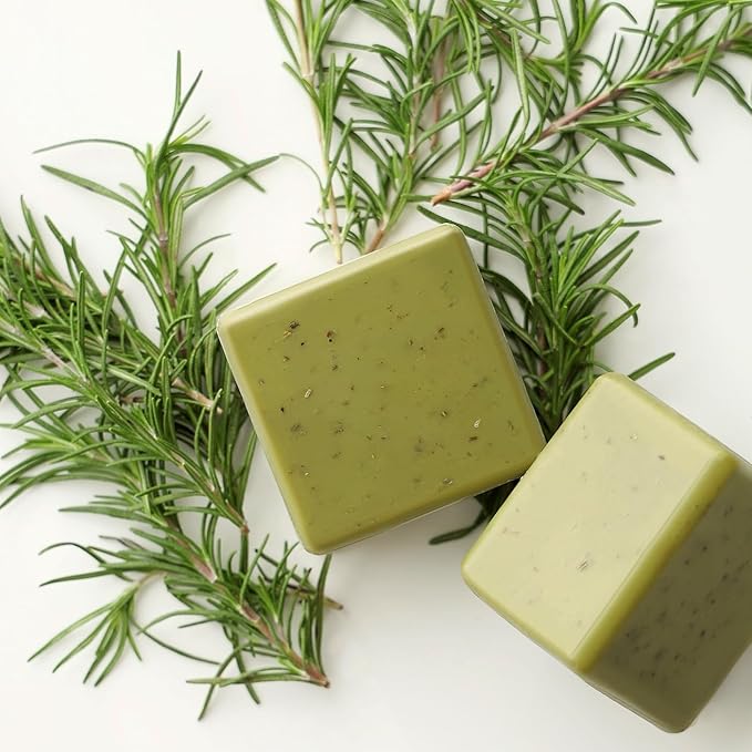 Rosemary & Tea-Tree Scalp Clarifying Shampoo Bar with Keratin, Panthenol, Biotin and Argan-Oil (5.2oz) | Sulfate Free, All Natural, Hair Moisturizing & Nourishing Soap, Deep Cleansing Solid Shampoo