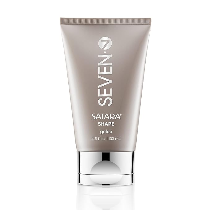 SEVEN Hair Care SATARA SHAPE Gelee Hair Gel for Men + Women, Strong Hold Styling Gel with Green Tea + Sunflower Seed for Blowouts, Thermal Protection & Color Fade Shield, Made in USA, 4.5 oz