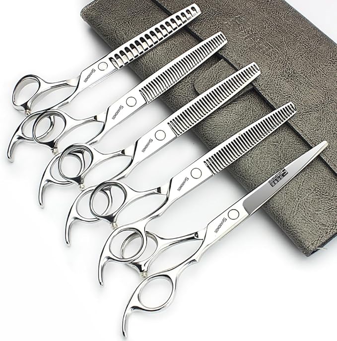 Barber hair scissors, Axemoore professional haircut Cutting Scissors/Shears set- 6", made of Japanese stainless steel, especially (6.5in-5pc)