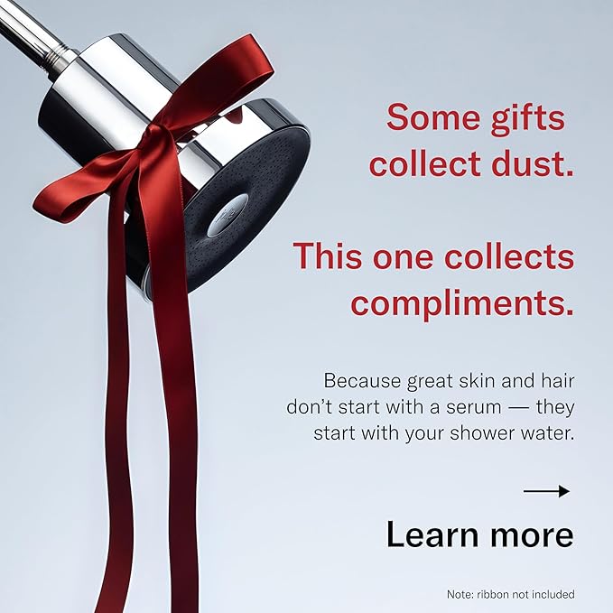 THE JOLIE FILTERED SHOWERHEAD with Shower Filter System- High Pressure Showerhead, Hair and Skincare Accessory to Improve Beauty and Personal Care Routine (Vibrant Red)