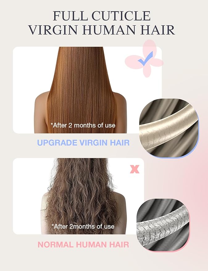 DOORES Seamless Tape in Human Hair Extensions Invisi Edge, Dark Brown 10 Injection Tape-ins with 10 Classic Tape-ins 50g 24 Inch, Virgin Human Hair Injection Tape in Extensions